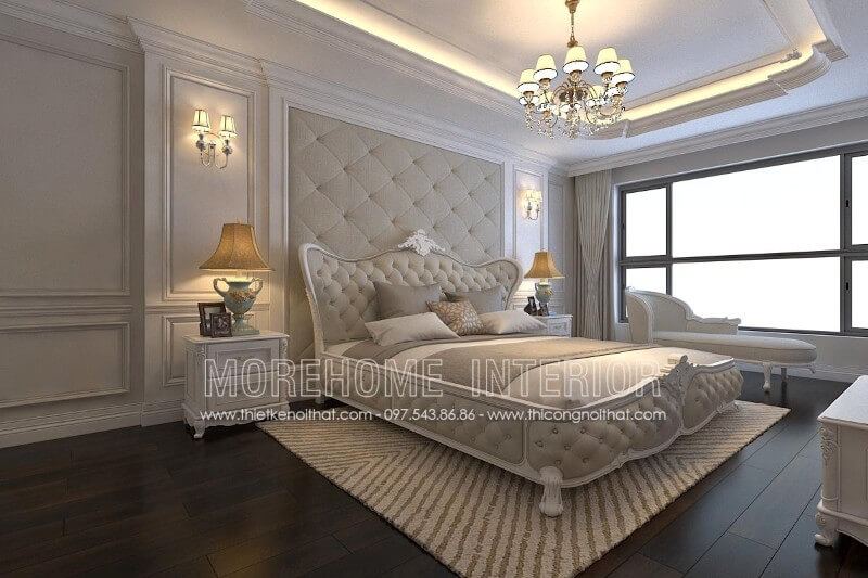 Giường ngủ chung cư gỗ tự nhiên