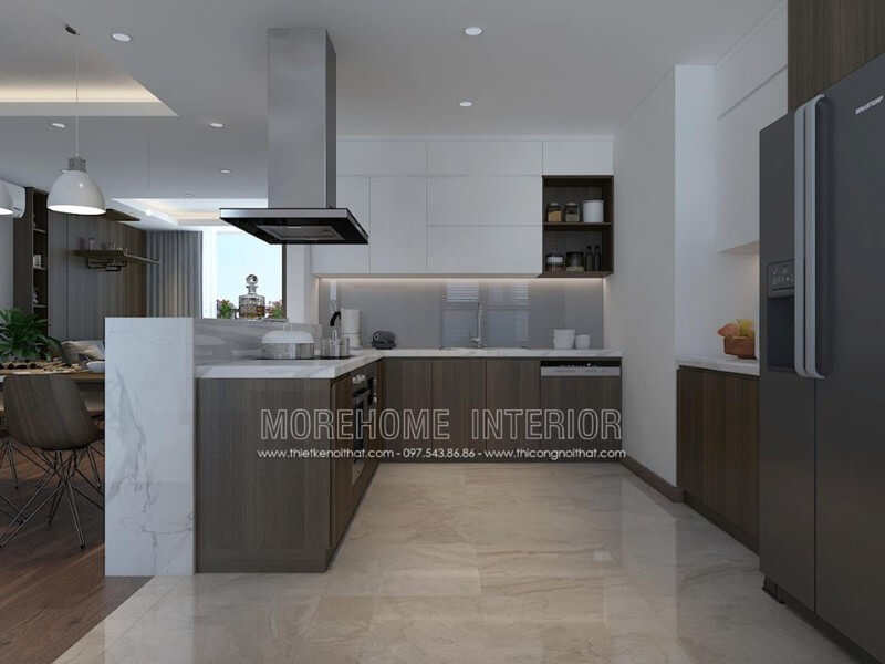 Tủ bếp gỗ công nghiệp hiện đại sang trọng Tủ bếp hiện đại, tủ bếp chữ u, tủ bếp chữ i, tủ bếp chữ l