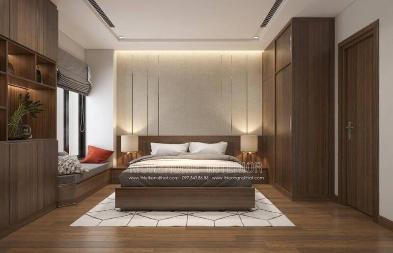 Giường ngủ gỗ công nghiệp thiết kế đẹp, mang đến sự sang trọng cho phòng ngủ