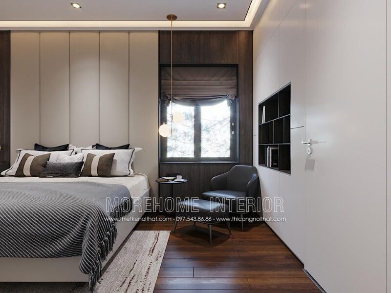 Sofa bọc da mang lại sự êm ái là lựa chọn hoàn hảo cho không gian đọc sách thư thái.